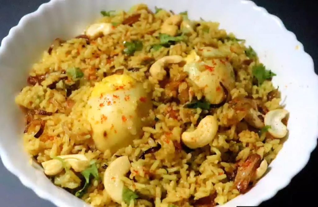 Egg Biryani Recipe in Malayalam