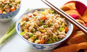 Easy Mixed chicken vegetable rice recipe