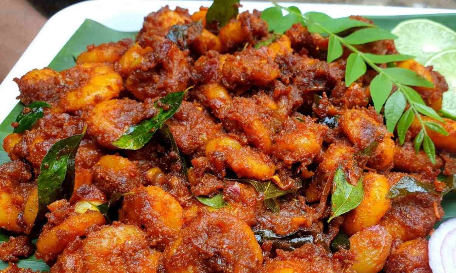 Kerala Style Prawns Roast Recipe